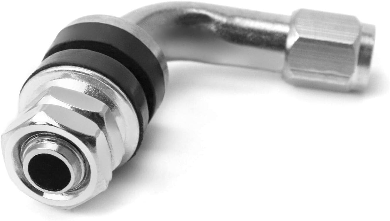 4Pcs Tyre Valve Stem 90 Degree Angled Bolt-in Valve Stems for Car Motorcycle