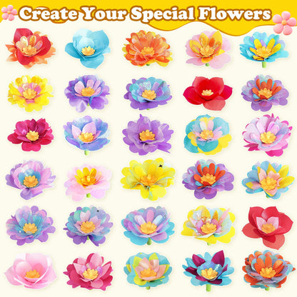 Flower Bouquet Making Kit DIY Flower Bouquets Craft Toy For 4+ Year Kid Yellow
