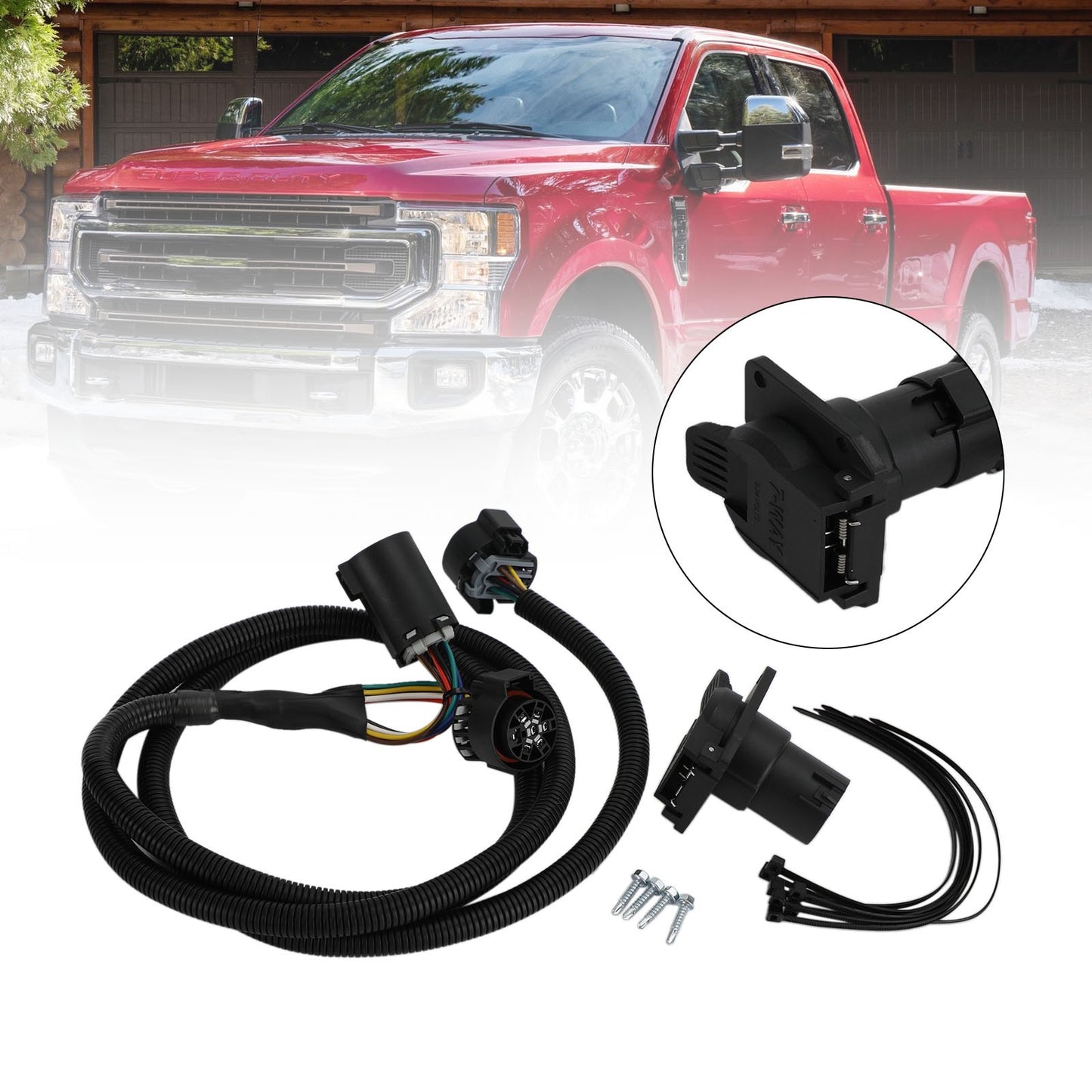 Truck Bed Trailer Wiring Harness for Ford Super Duty F250 F350 F450 F550 17-22