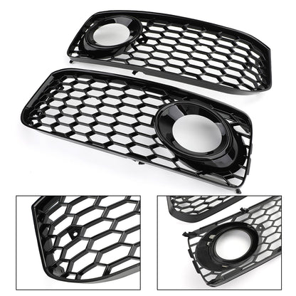 2pcs Fog Light Grill Grille Black Trim For Audi A5 S-Line S5 B8 RS5 2008-2012