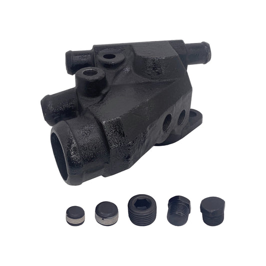 Solid Spare Thermostat Housing for OMC Volvo Penta V6 V8 3850360, 0987716, 0985880, 0986292