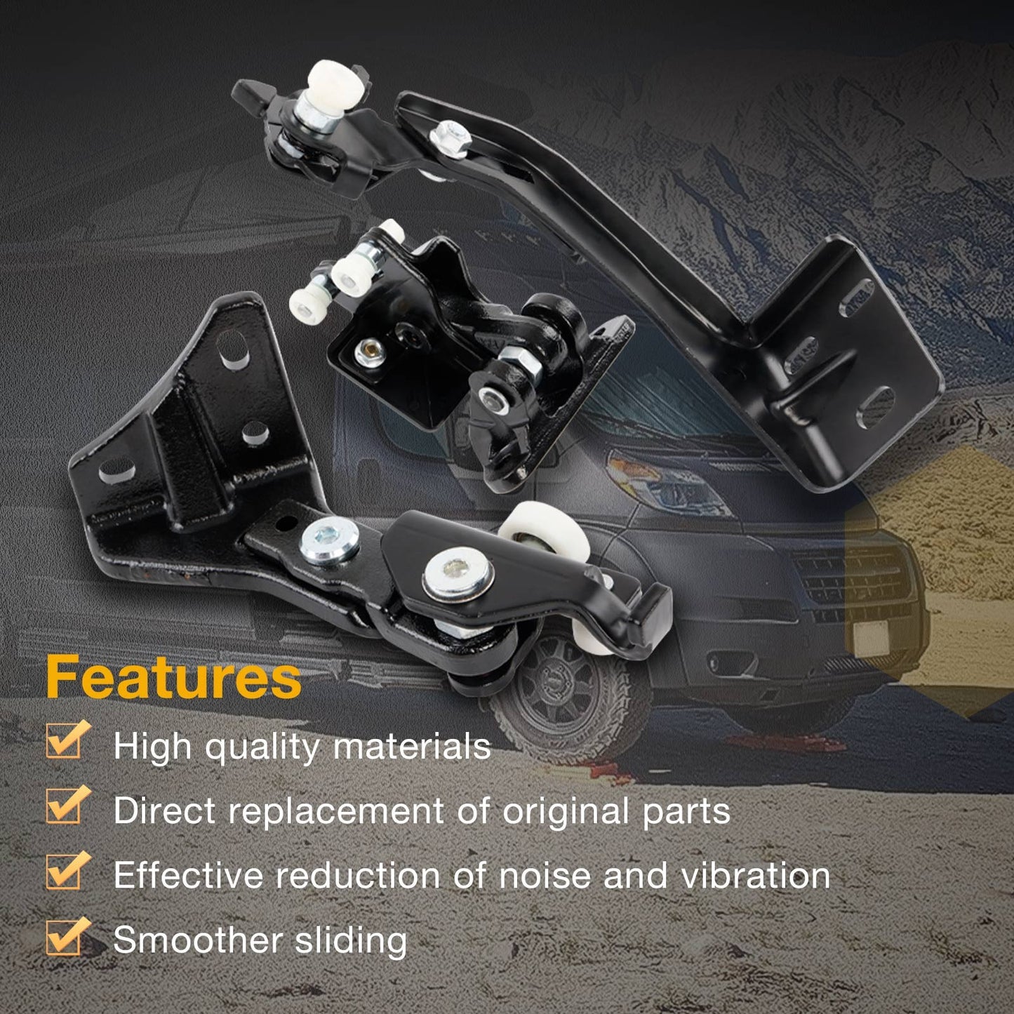 Upper & Middle & lower Right Sliding Door Roller Kit For 2014-2025 Ram ProMaster