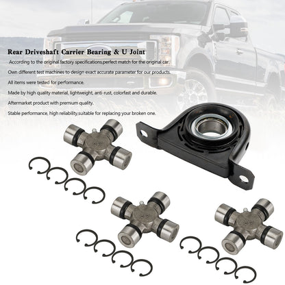 Driveshaft Carrier Bearing and U Joint Kit For Ford F250 F350 Superduty 4WD