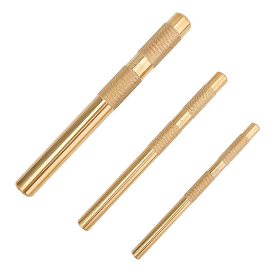 Solid Spare Set of 3 Brass Drift Punch Set 3/8" 1/2”3/4" 25075 25076 25077 Brass Punches