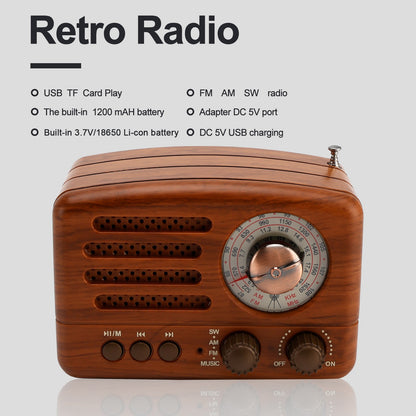 Retro-Style Decorative Radio Mini Multifunction Music Player Bluetooth Speaker