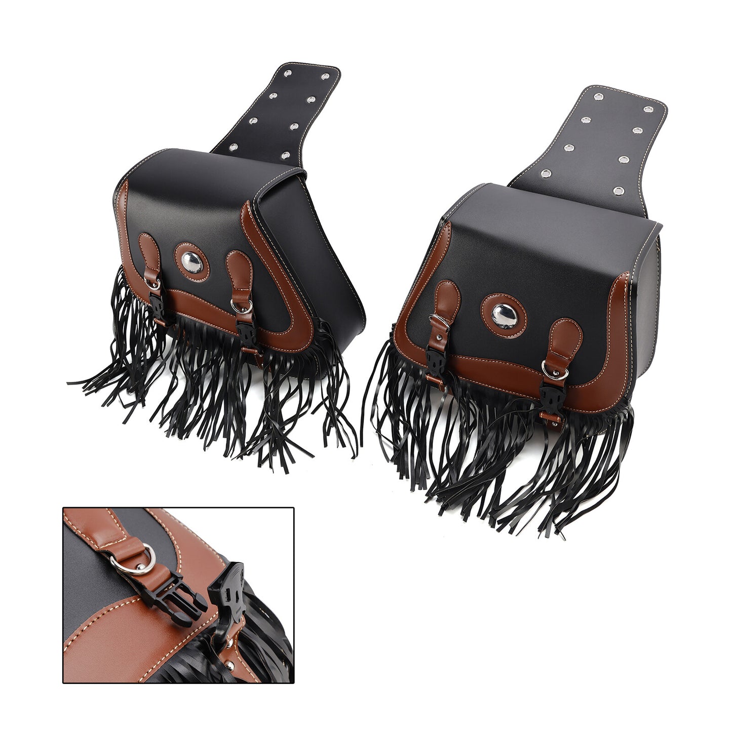 Side Tail Bag Saddlebag Color Matching Luggage Black 26L For Scooter Motorcycle