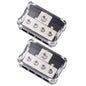 2PCS 1/0 Gauge Input to 2 x 1/0 Gauge Output Power/Ground Distribution Block Set