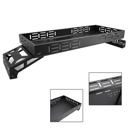 Universal Utv Raised Metal Full-Bed Rack Steel For Polaris Ranger 570 Midsize