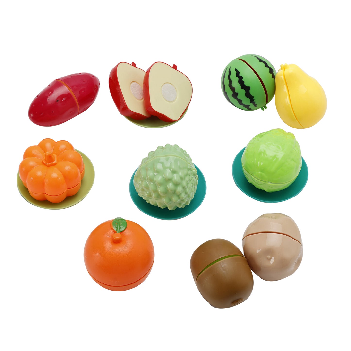 21Pcs Cutting Play Food Pretend Food Fake Food Vegetable Fruits Toys Set For Kid