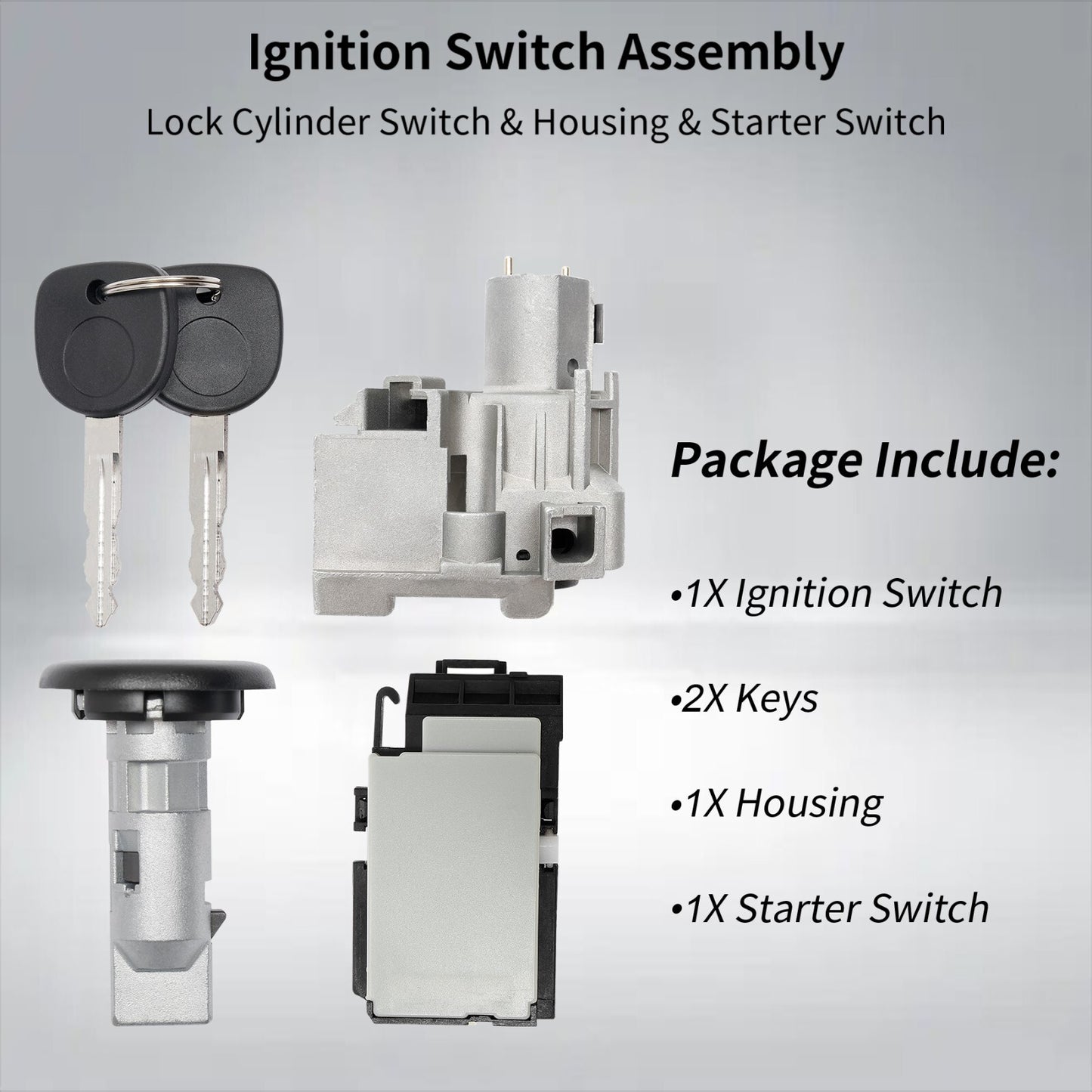 Ignition Lock Cylinder Switch & Housing For 03-07 Chevy Silverado GMC Sierra