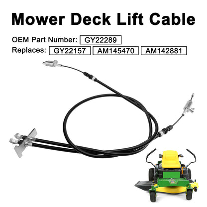 GY22289 Mower Deck Lift Cable For John Deere Z235 Z255 Eztrak Series Lawn Mowers