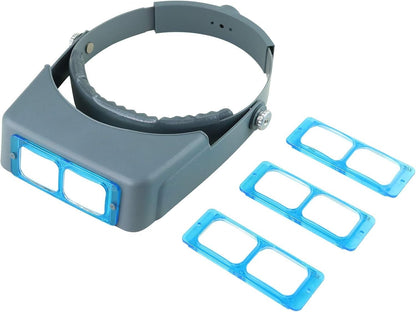 Jewelers Headband Magnifier Magnifying Glasses & 4 Lens for Reading Watch Repair