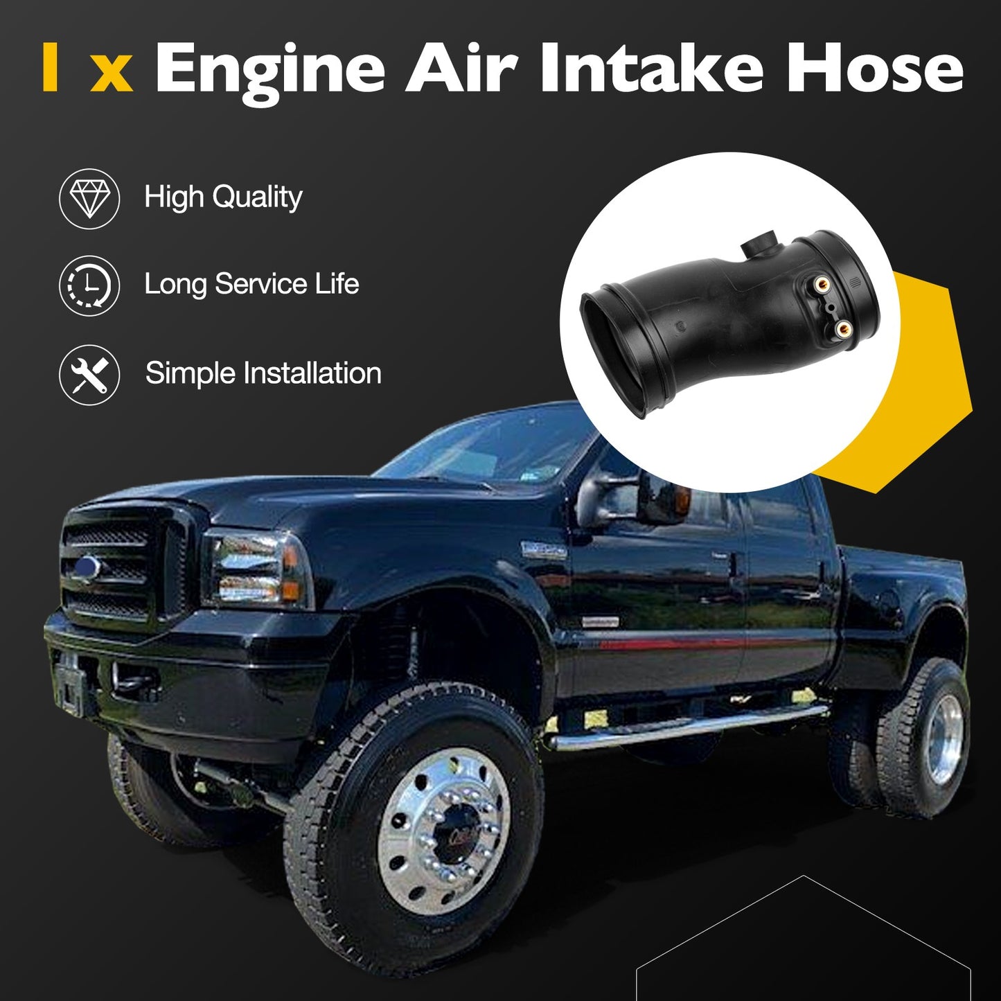 Engine Air Cleaner Inlet Duct Hose For F250 F350 F450 F550 E350 E450 2003-2007