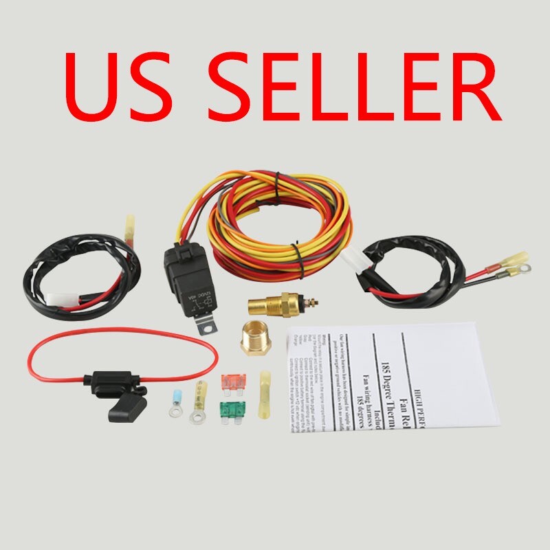 Cooling 185 Degree 40amp Electric Fan Relay Kit, Single or Dual Fans DR