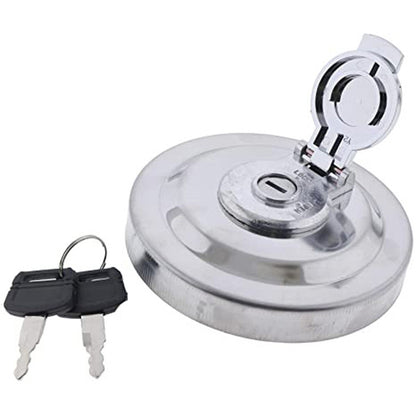 Solid Spare Fuel Cap W/2 Key For John Deere Excavator 330CLC 370C 80C 160C LC 550LC 750