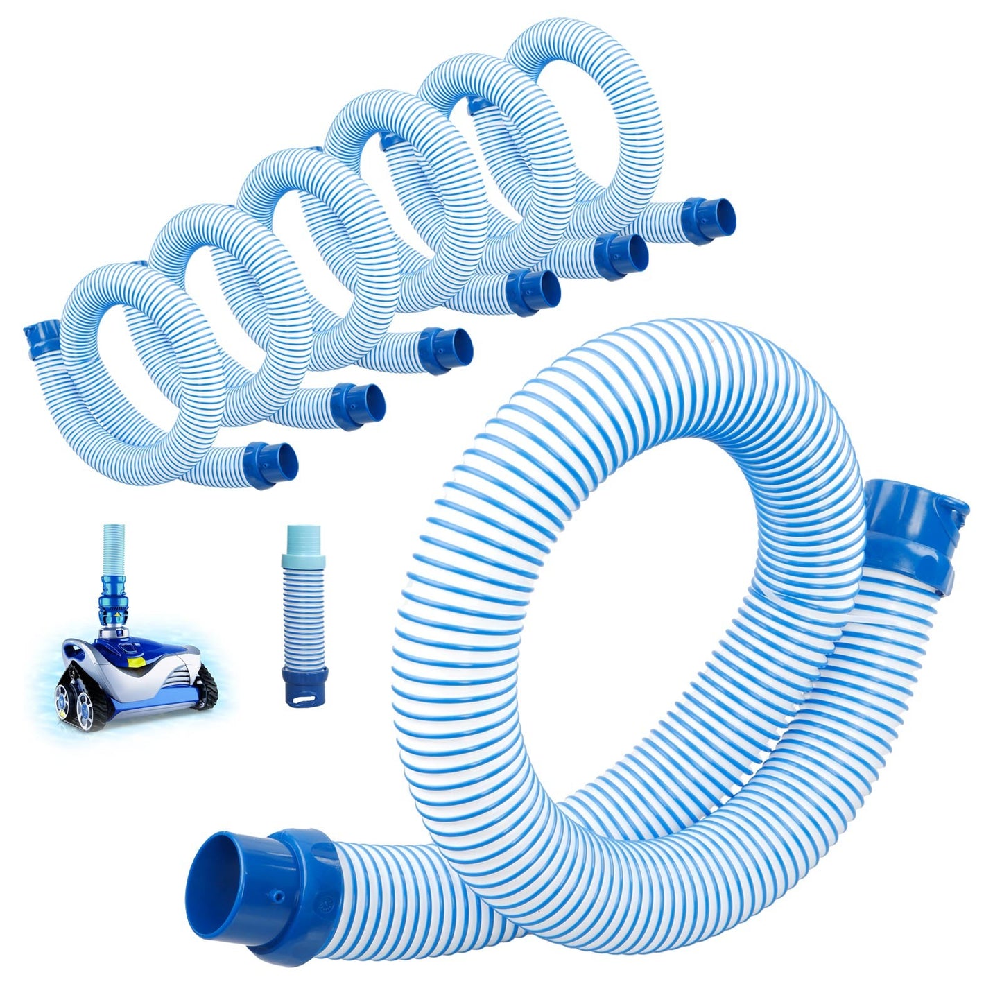 7Pcs 39" Pool Cleaner Twist Lock Hose For Zodiac Baracuda MX6 MX8 X7 T5 R0527700