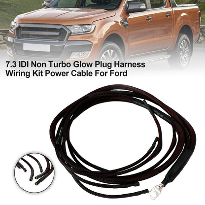 7.3 IDI Non Turbo Glow Plug Harness Wiring Kit Power Cable For Ford