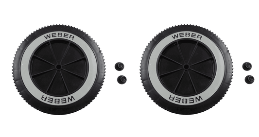 Solid Spare Weber 65930 6" Replacement Wheel for Charcoal Grills (2 Pack)