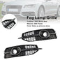 Black Front Bumper Fog Light Grille Cover Bezel Fit Audi A7 S-Line S7 2012-2015