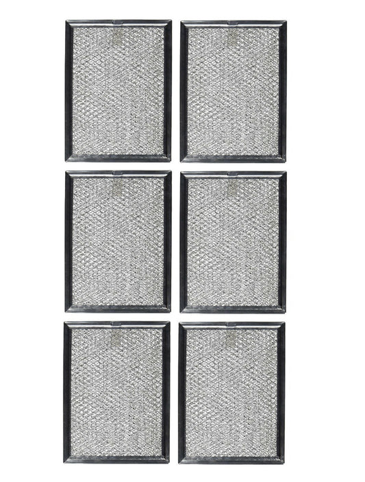 Solid Spare (6) Compatible for Frigidaire 5304440336 Microwave Oven Aluminum Grease Filters