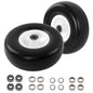 2x 9x3.50-4 Front Flat Free Tire Wheel Set w/ Bearings For Zero-Turn Lawn Mower