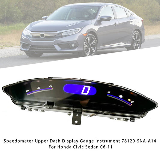 Solid Spare Speedometer Upper Dash Display Gauge Instrument For Honda Civic Sedan 06-11
