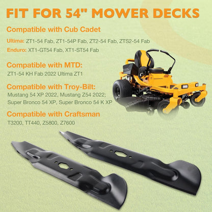 6-Pack 54" Deck Mulching Blades For Cub Cadet XT1-GT54 MTD 742P05086 742-05086