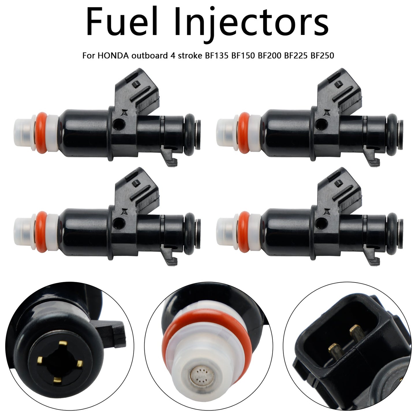 4PCS 16450-ZY6-003 Fuel Injectors For Honda 115hp 135hp 150hp BF200 BF225 BF250