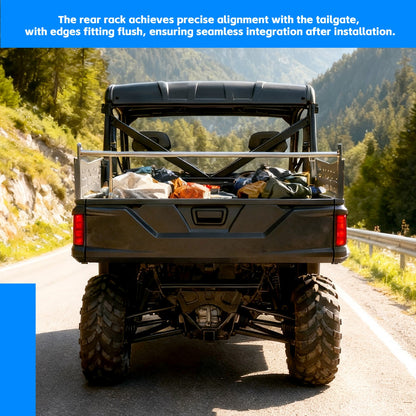 Solid Spare Rear Cargo Rack Bed Rack For Polaris Ranger XP 570/900/1000 Crew 15-25 Steel