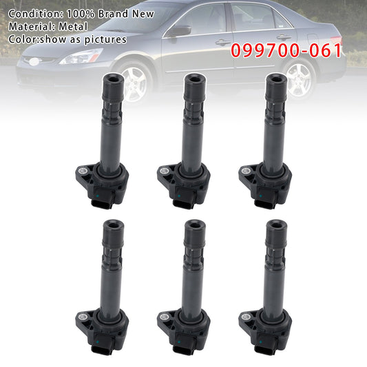 6PCS Ignition Coils 099700-061 For Honda & Acura I4 V6 1999-2011