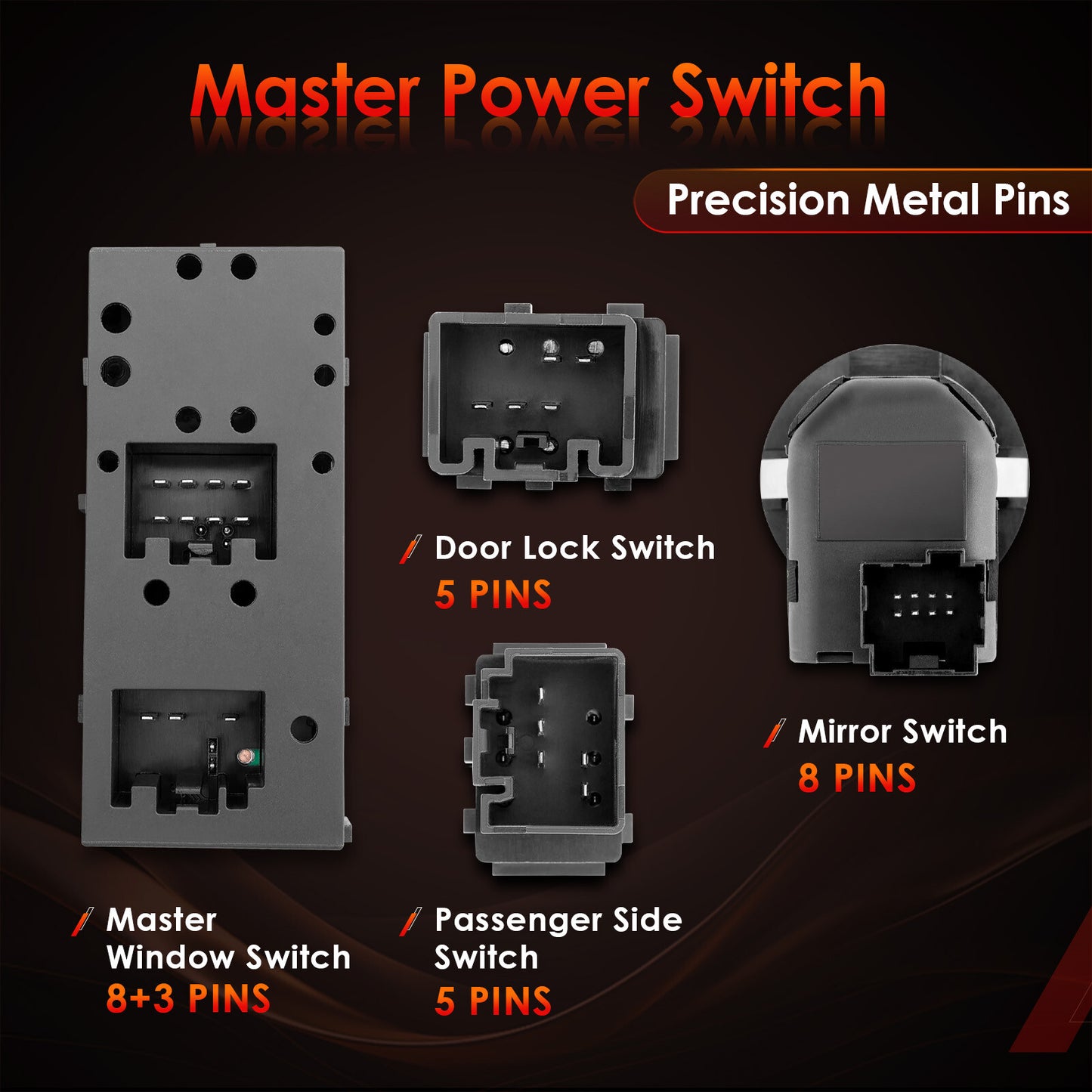 Master Power Window Mirror Door lock Switch For 04-08 Ford F-150 Lincoln Mark LT