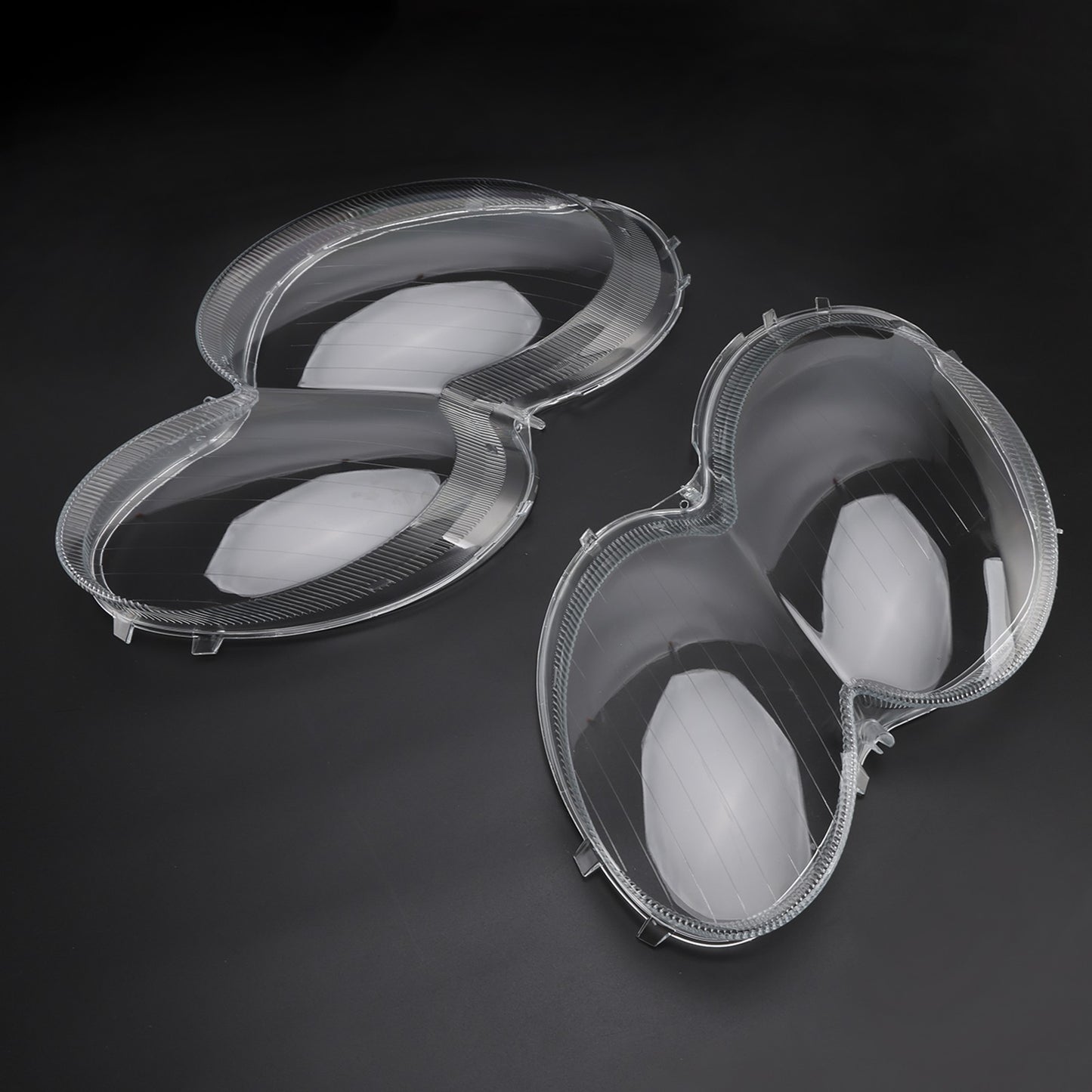 2Pcs Headlight Shell Lens Cover+Glue For Benz W230/R230 SL500 SL600 2003-08