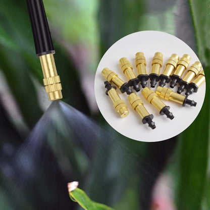 30Pcs Adjustable Misting Nozzle Gardening Watering Brass Spray Sprinkler Set US
