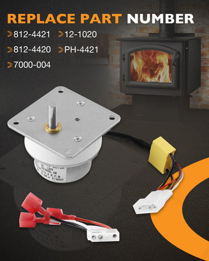 812-4421 2.4RPM Auger Pellet Stove Feed Motor Fit Quadra-Fire Castile Heatilator