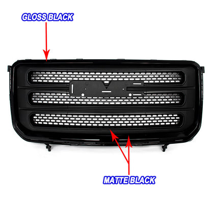 Gloss+Matte Black Front Bumper Grill Grille For GMC Acadia 2013-2016 GM1200666