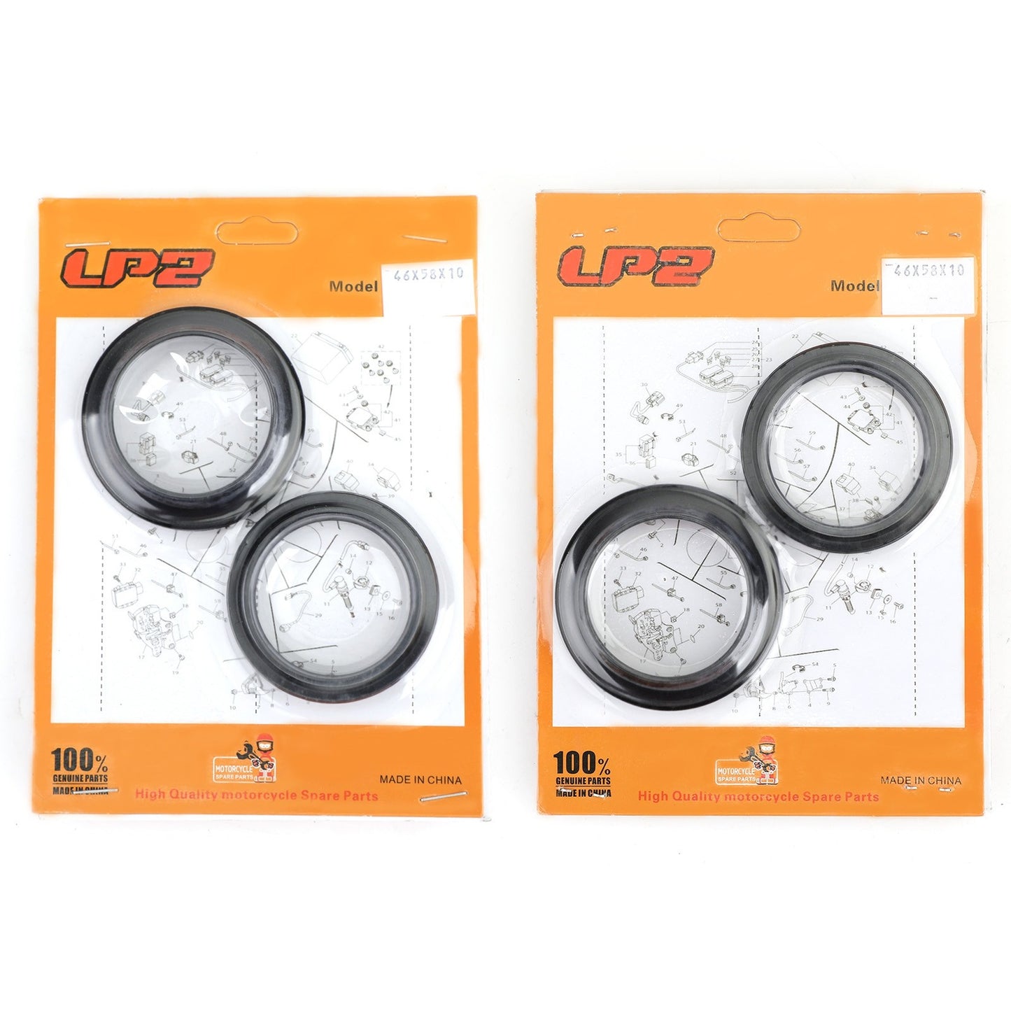 Fork Oil Seal Wiper Kit for Kawasaki ZX 600 636 900 Ninja ZX6R ZX9R ZZR600 98-08