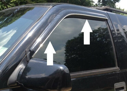 WINDOW VISOR CHROME TRIM MOLDING ACCESSORY KIT - FITS ANY 2 DOOR COUPE MODELS