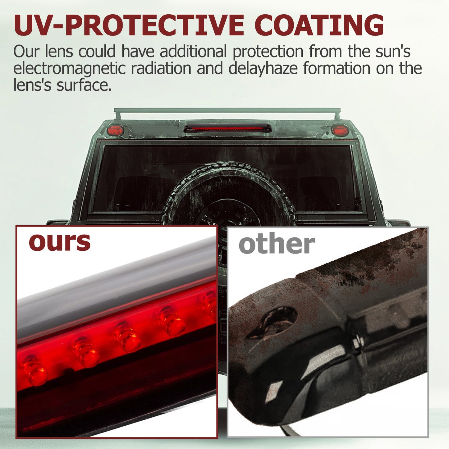 Solid Spare LED 3rd Third Brake Light For 1992-2009 2004 Chevy GMC S10/Suburban/Tahoe/yukon