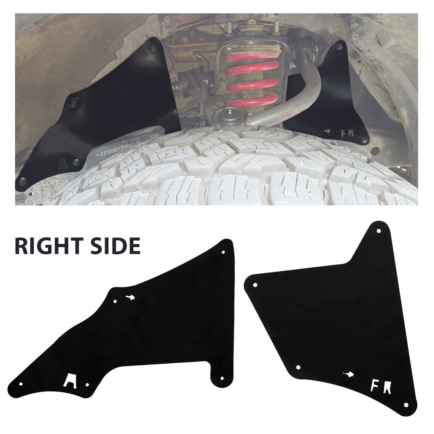 Solid Spare 4PCS Splash Guards Fender Liners For Toyota 4Runner Lexus GX 470 2003-2022