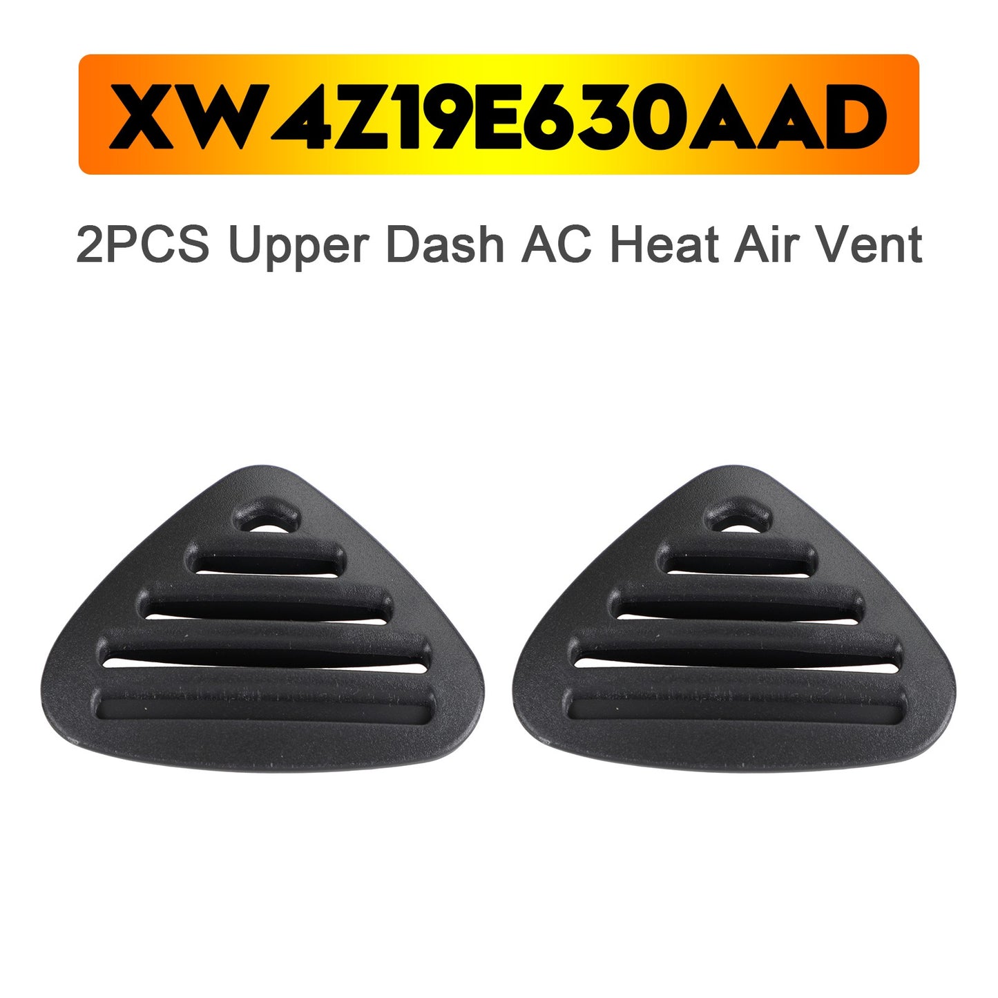 2PCS Upper Dash AC Heat Air Vent Black for Ford Thunderbird 2002 XW4Z19E630AAD