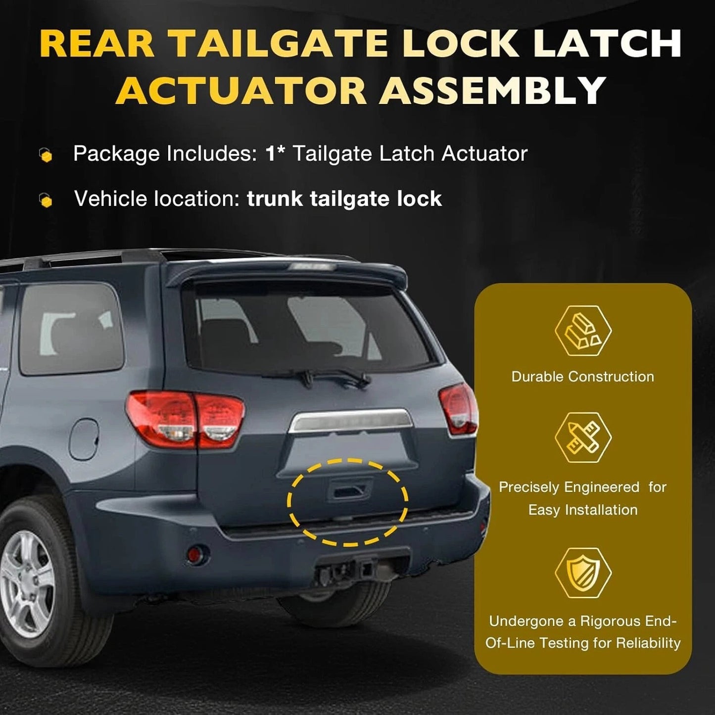 Rear Liftgate Hatch Lock Latch Actuator For 2008-2021 Toyota Sequoia 69110-0C030