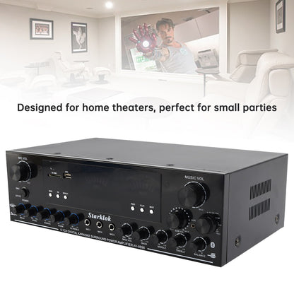3000W Peak Stereo HiFi Power Amplifier High-Power 5.1Channel Subwoofer Amplifier