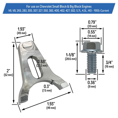 SBC BBC Distributor Hold Down Clamp for Chevy Small Big Block V8 V6 HEI 1955 &Up