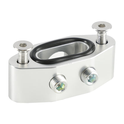 Billet LS Twin Turbo Dual 90 degree 1/8" NPT Oil Feed Line Adapter Plate