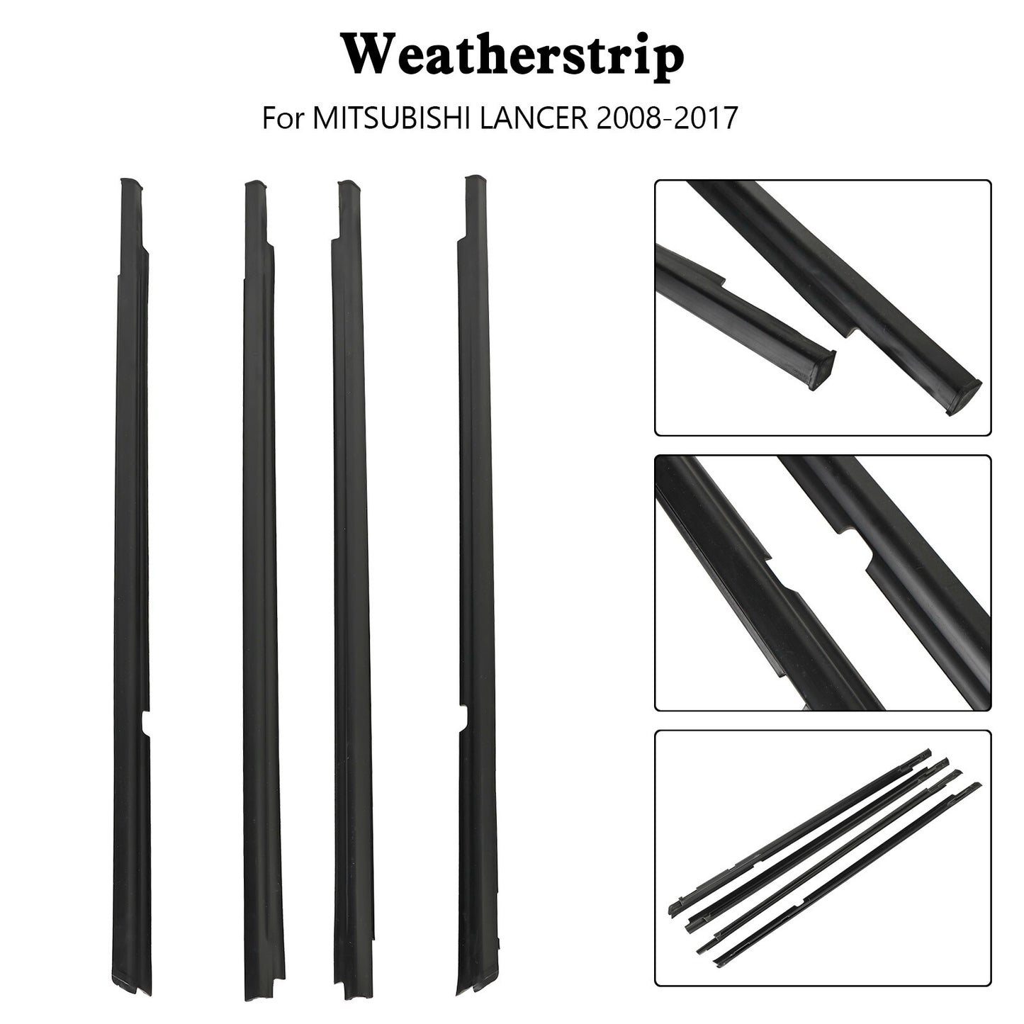 Weatherstrip Door Belt Set 5727A005 5727A006 Fit For MITSUBISHI LANCER 2008-2017