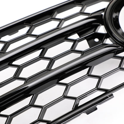 Black Honeycomb Style Fog Light Grill Bumper For Audi A4 S-LINE S4 2008-2012