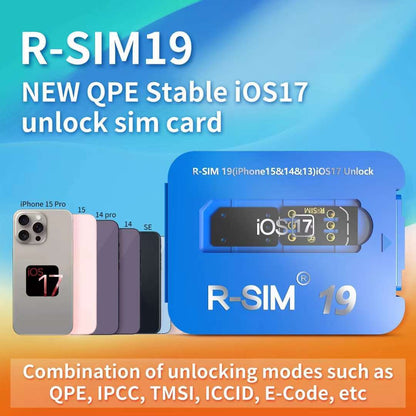 R-SIM 19 NEW QPE Stable IOS17 Unlock SIM Card for iPhone 15/14 Pro MAX 13 Pro 12