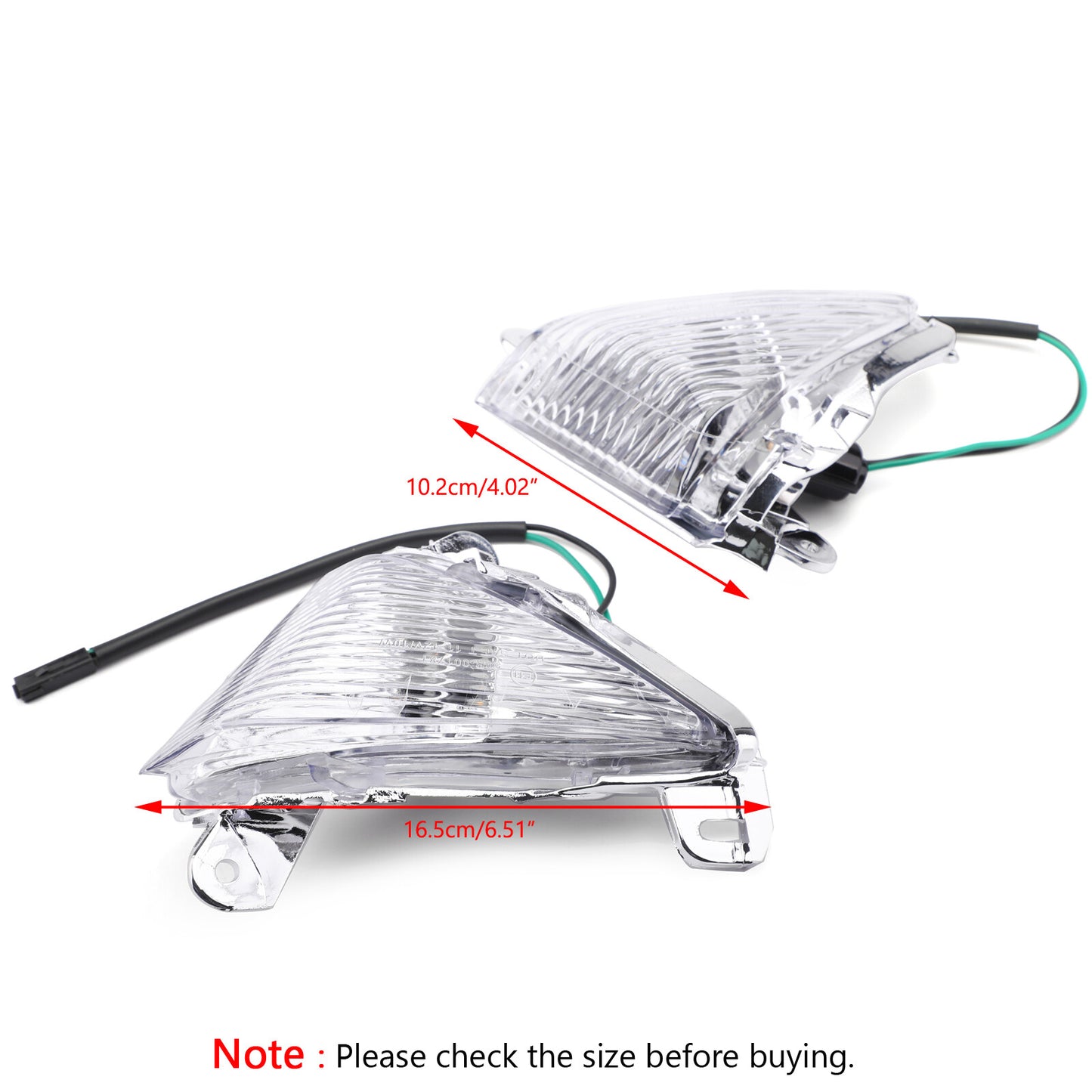 Clear Front Turn Signals lens Fits Kawasaki ZX14R ZX6R Ninja 650F Concours
