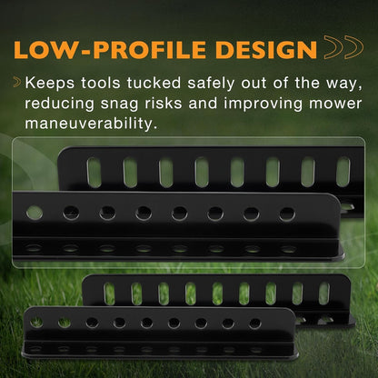 Mower Trimmer Rack Lockable For Most Walk-Behind Stand-On & ZTR Lawn Mower Black