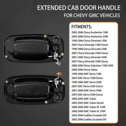 4Pcs Exterior Door Handles Fit 99-07 Chevy Silverado GMC Yukon Cadillac 15721571